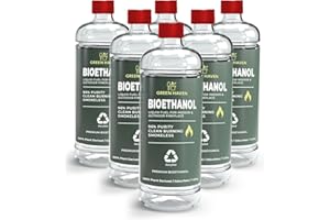 GREEN HAVEN 6L Premium Bioethanol Fuel for Fireplace - Bio Ethanol Liquid Fuel for Fires Pits, High Purity Clean Burning Liquid Indoor and Outdoor