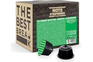Note d'Espresso - Cápsulas de Té Verde Matcha con Menta y Regaliz - Compatibles con Cafeteras NESCAFE'* DOLCE GUSTO*