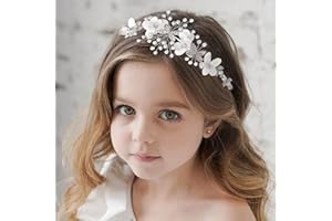 Scinzene Prinzessin Weiße Blume Kommunion Haarschmuck, Perlen Haarkleid, Für Damen Und Mädchen
