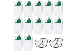 DUBUOZA 12 Bolsas Aspiradora para Vorwerk Kobold VK140 VK150 FP140 FP150 + 2 Filtros,Bolsa de Aspiradora Bolsas de Aspiradora para Vorwerk VK140/VK150/FP140/FP150