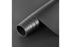 Cahomo 60 x 500 cm (1 rotolo), tappetino antiscivolo per cassetti, in EVA, impermeabile, non adesivo, per scaffali, armadi, cassetti e frigorifero (nero/puntini)