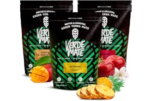 ‎VERDE MATE Verde Mate Green Fruity Yerba Mate Teeservice 3x500g - Mango & Maracuya, Ananas, Dragon, Brazilian