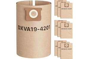 iSingo 9 Vacuum Cleaner Bags Compatible with DEWALT Vacuum Cleaners DeWalt DXV23PTA 23L DXV38S 38L DXV20PA 20L, DXV34P, DXW38P, DXV30S,High Efficiency Replacement Dust Bags,6 to 10 Gallon,80 * 40CM
