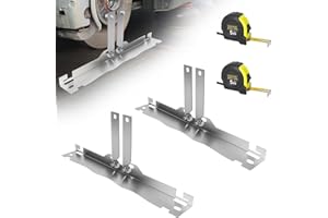 Umisu Outil de Parallélisme des Roues Paquet, Outil d’Alignement des Roues Avant 2 Pièces pour Voiture, Plaques de Réglage de Carrossage Précises avec 2 Rubans de Mesure de 5 Mètres, Argenté