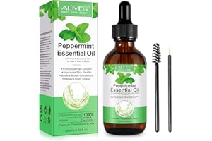 FROVETANI Peppermint Essential Oil, 100% Pure & Natural Peppermint Essential Oil for Hair Growth, Perfect for Diffuser,Aromatherapy,Massage, Moisturize Skin & Hair Care 2.02 OZ