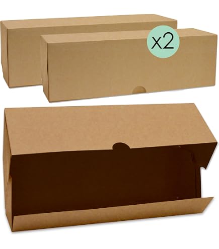 Kit 15 Supports Bûches Noël & Gâteaux Rectangulaires 30x10cm - Carton Réversible Noir Doré - Europe