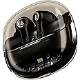 boAt Nirvana Crystl (2025 Launch), Transparent Case,Spatial Audio, ANC(~32dB), 100Hrs Battery,4Mics ENx,App Support, Bluetooth Earbuds, TWS Ear Buds Wireless Earphones with mic (Quantum Black)