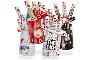 younikat 4X Aufkleber-Set Weihnachten -Für Dich- passend für Vier Duplo Pralinen Packungen I selbstklebend I zum Verschenken I dv1521