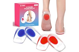 BABY MOLOVE 2 Paar Fersensporn Einlagen,Fersenpolster Fersenschutz für Schuhe,Fersenpolster für Schuhe Fersensporn- Achillessehne-Gelkissen für Komfort- orthopädische GeleinlageSoft Gel Einlegesohlen(S:35-39)