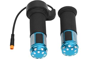 Focket Puño de acelerador eléctrico, manillar giratorio para patinete eléctrico con junta impermeable, repuesto universal para acelerador giratorio de bicicleta eléctrica (BLUE)