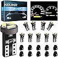 Keiurot T5 74 Led Bulb White W3W 37 70 2721 Led Wedge LED T5 Twist Socket for Car Interior Speedometer Dashboard Instrument Gauge Cluster Indicator Light Panel Dash Lamp 12V,10Pack