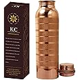 KC Pure Copper Designer Water Bottle with Leak Proof Protection, Ayurveda and Yoga Health Benefits. (1000ml, Pack of 1) Diamond Touch
