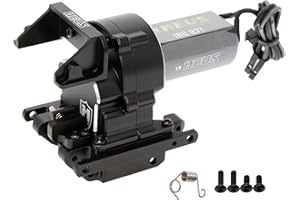 MEUS Racing Aluminum Dual Speed Gearbox Gearbox High Speed 15.7:1 Low Speed 56.6:1 for TRAXXAS 1/18 TRX4M Crawlers Upgrade Parts (Black)