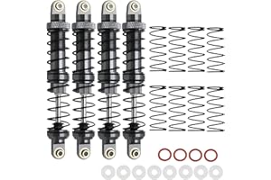 RXZIXYL Paquete de 4 amortiguadores delanteros y traseros RC de 70 mm, 80 mm, 90 mm, 100 mm, 110 mm, 120 mm, amortiguador de resorte montado ajustable, amortiguador de aceite axial SCX10 para coche de