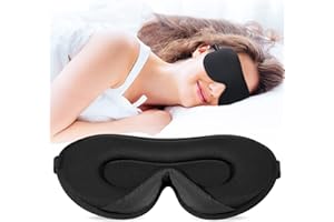 Sommer Atmungsaktive 3D Schlafmaske, Boniesun 2023 Schlafmaske für Seitenschläfer, Vollständige Lichtblockierung Augenmaske f