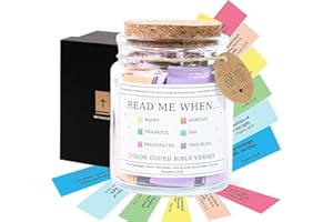 deegbbyi Tarro Versículo Bíblico, 90 Tarjetas con Versículos Bíblicos, Versículos Bíblicos del Tarro de La Esperanza, Frasco de Oración de Vidrio, para Emociones y Sentimientos（Versión en Inglés）