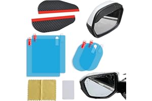 Beylos 8Pcs Car Wing Mirror Rain Deflector Set Easy to Use Side Mirror Rain Protector for Car Window Rainproof Anti-fog Protect Rearview Mirrors from Rain Interference