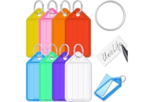 SHAPENTY Schlüsselanhänger Beschriftbar,30 Stück Schlüsselanhänger Zum Beschriften 8 Farben SchlüSselschilder mit Extra Etiketten SchlüSselbeschriftung Schlüssel Anhänger für Koffer Haustiere SchlüSsel Taschen