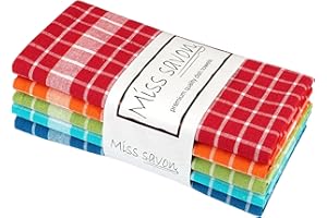 Miss Savon Strofinaccio da cucina – Set di 5 strofinacci da cucina in 100% cotone, asciugamani da cucina di alta qualità, certificati Oeko-TEX®, panni in cotone resistenti e super assorbenti