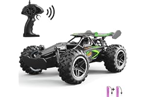 SZJJX Remote Control Cars – 2.4GHz High-Speed RC Car for Kids, 15KM/H+ 2WD Off-Road Car with 2 Rechargeable Batteries, Electric Remote Control Truck Toy for Boys & Girls Gifts (Green)