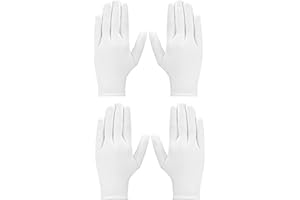 D.A.Y. REPUBLIC 100% Cotton Moisturising and Protective Gloves for Eczema, Sensitive Dry Irritated Skin, Overnight Bedtime, Cosmetic Inspection, Spa Therapy, Jewellery Cleaning (2 Pairs (4 Gloves))