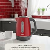 Sinbo SK-8031 Su Isıtıcı Kettle &ndash; Paslanmaz &Ccedil;elik, 1.8 L, Inox, Otomatik Kapanma (Kırmızı)