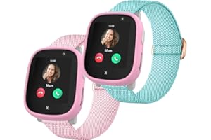 Polyjoy 3 Stück Kinder Nylon Armbänder kompatibel mit Xplora X6 Armband, Weiches, dehnbares Mädchen Jungen Ersatzbänder für Xplora X6 Play/Xplora X6 Pro