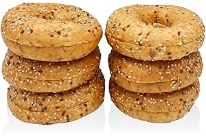 SRSLY Low Carb Sesame Keto Bagels - 3.5g Carbs &19g Protein - Freshly Baked Soft & Chewy - High Protein Lower Calorie - Low Carb Bread Bagels for Keto Diets