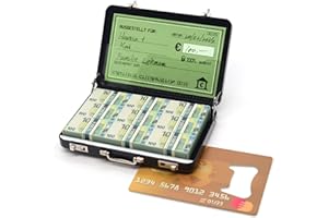 ASVP SHOP Geldkoffer zum Geburtstag oder als Verpackung für Gutscheine - Mini Aktenkoffer aus Aluminium mit Schnappverschluss als Hochzeitsgeschenk und Grußkarte - Ideal als Geschenk (Black)