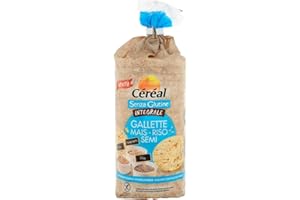 Céréal Gallette di Riso integrale, Mais, Semi di Chia, Semi di Lino, Amaranto, Snack di Riso integrale in Tubo, 115 G