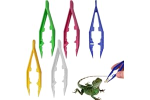 Cloudlink Plastic Tweezers 5 PCS Plastic Tweezers for Kids DIY Colorful Craft Tweezers for Beads Family Handmade Classroom