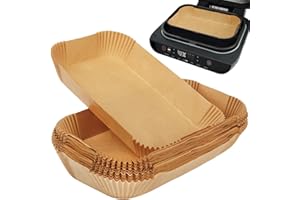 BYKITCHEN Air Fryer Liners for Ninja Foodi MAX Health Grill and Air Fryer AG551UK/AG651UK/DG551UK, Large Disposable Air Fryer Paper Liners, Air Fryer Accessories for Ninja Grill (100PCS)