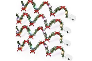 EYEZEEPTION 4 Stück Wichtel Lichterkette Miniatur Led Wichtel Zubehör Weihnachten, Wichtelhaus Weihnachtsdeko, Puppenhaus Zubehör Weihnachten Lichterkette Wichtel.