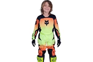 Fox Racing Youth 180 Shield Motocross Dirt Bike Jersey, fluorescerande gul, Large