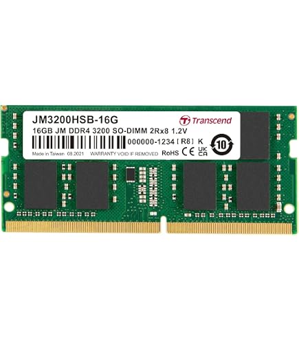 Transcend DDR4-3200 8GB 1Rx8 1Gx8 Cl22 1.2V Notebook So-DIMM