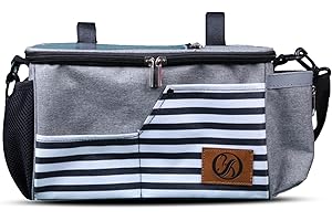Jadin Borsa Passeggino, Borsa Organizer Impermeabile, Multifunzione Borsa per Passeggino con Spallacci per Riporre Biberon, Pannolini, Fazzoletti e Giocattoli, Accessori Passeggino Universali