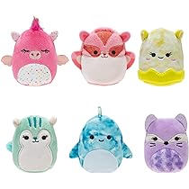 Squishville SQM0320 – Set Accessori Snack Dolci Con Mini Peluche Da 5 Cm – 6 Pezzi Da Collezione