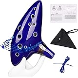 zetong Legend of Zelda Ocarina 12 Hole Alto C with Textbook and Protective Bag, Perfect for Beginners and Professional Perfor