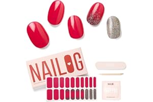 Nailog Unghie Gel Adesive UV - 20pcs Smalto Adesivo Per Unghie,Full Wraps Lampada UV/LED Adesivi per unghie,Stickers Unghie Nail Art,lunga durata Unghie Gel Nails Starter Kit,