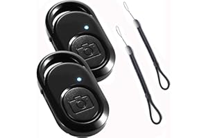 LERKELY 2PCS Teléfono Bluetooth Selfie botón del palillo, Obturador de Control Remoto inalámbrico de Lanzamiento Móvil, Mando a Distancia Bluetooth Botón de Obturador Remoto Compatible con OS y Android