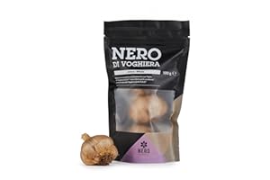 NERO FERMENTO NV Ail noir produit avec de l'ail de Voghiera D.O.P. 100 gr (3-4 ampoules), Made in Italy, Sans conservateurs, Idéal pour une utilisation crue sur des salades ou des pâtes froides