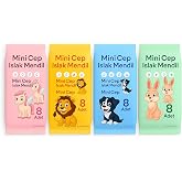 1 Mini Pocket Wet Wipes 8 Pack | Aloe Verali | Does not contain alcohol | Soft Textured - MIXED COLOR