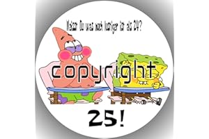 KTD Fondant Tortenaufleger Tortenbild Geburtstag kompatibel mit Spongebob Schwammkopf / 25er Geburtstag K1