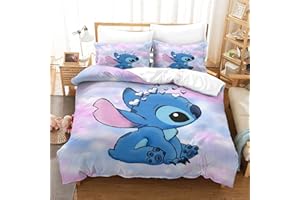 MUUWUU Housse de Couette 140x200 cm avec 2 Taies d'oreiller 65x65 cm en Microfibre brossée Douce, De Lit Enfant avec ，Parure de lit ， pour Garçons Filles Adolescents