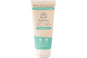 ‎SUNTRIBE Suntribe Mineralische Bio-Sonnencreme LSF 30/100 ml, Getönt - 100% Natürlich & Riffsicher, Nanofreies Zinkoxid, Wasserfest - Gewinner Beauty Shortlist Awards 2022