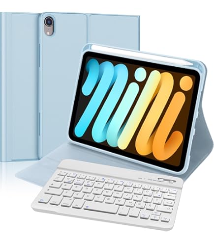 Tastiera Bluetooth Per IPad Mini 6/7 Generazione - Cover Con Slot Penna E Retroilluminazione Italiana - Foto 2