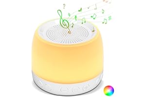 White Noise Machine, JESWO White Noise Machine Baby Kids Adults, Sound Machine with 7 Colour Night Light 5 Timer 13 Soothing Sounds Noise Cancelling for Sleep Therapy Nursery Office Gift