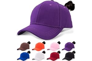 FCHUI Womens Ponytail Baseball Cap Quick Drying High Messy Bun Ponycap Trucker Hats Outdoor Sports Hat with Ponytail Hole Adjustable Travel Summer Hat