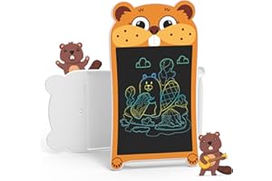 HOMESTEC Kids Toys for 3 4 5 6 Year Old Boy Girl Gift, Cute Drawing Pad with Handle, LCD-Writing-Tablet for Kids, Educational Colored Toddler Toy for 2+ Old and Up (Yellow)