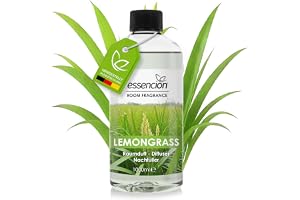 essencion Citrongräs, rumsdoft, påfyllningsflaska – 1 000 ml – finns i 14 lockande dofter (citrongräs 1 000 ml påfyllning)